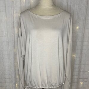 Apana Soft Cream Long Sleeve Tee with Adjustable Hem
